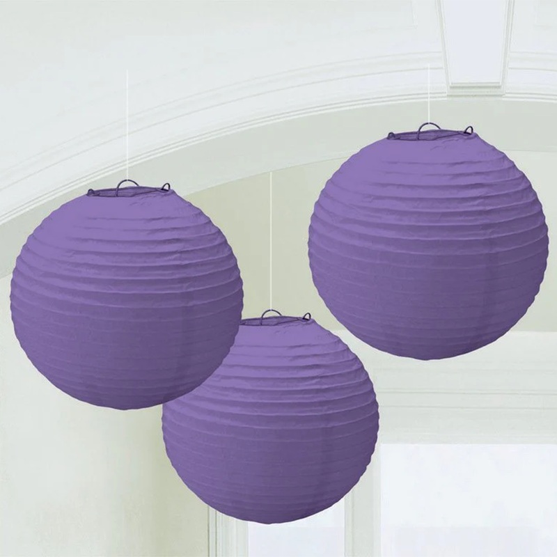 Rnd Ppr Lanterns - New Purple PK3