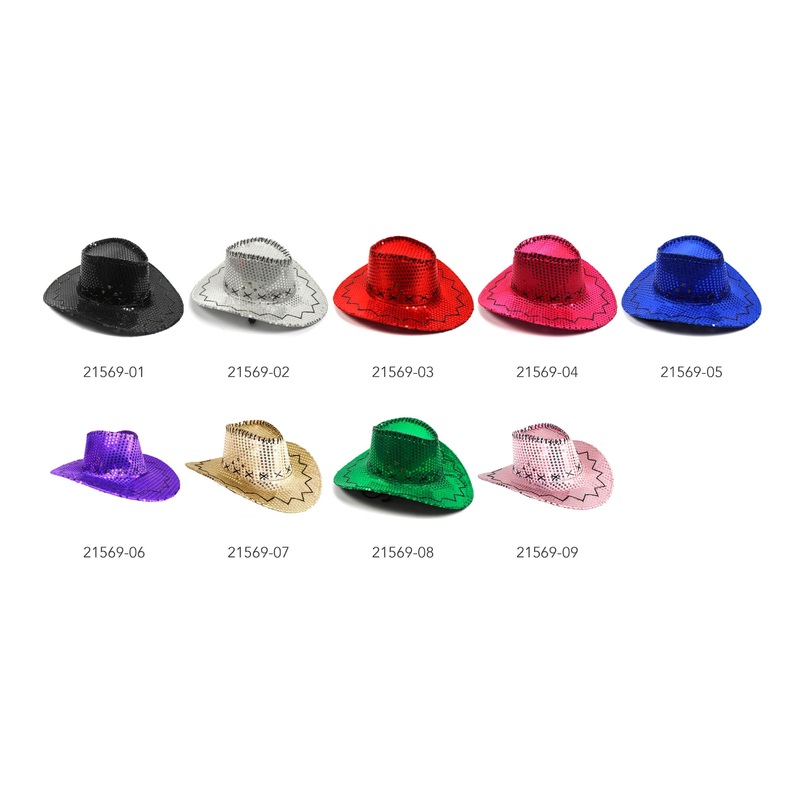 Sequin Cowboy Hat (Black)