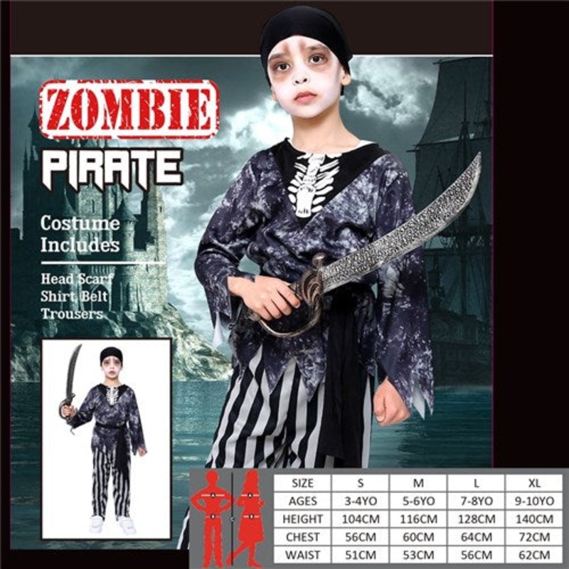 ZOMBIE PIRATE-2A SIZE (LRG & X-LRG)