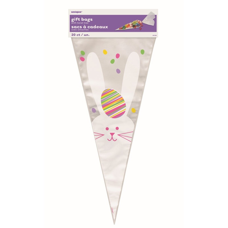 20 Cone Cello Bags Bunny
