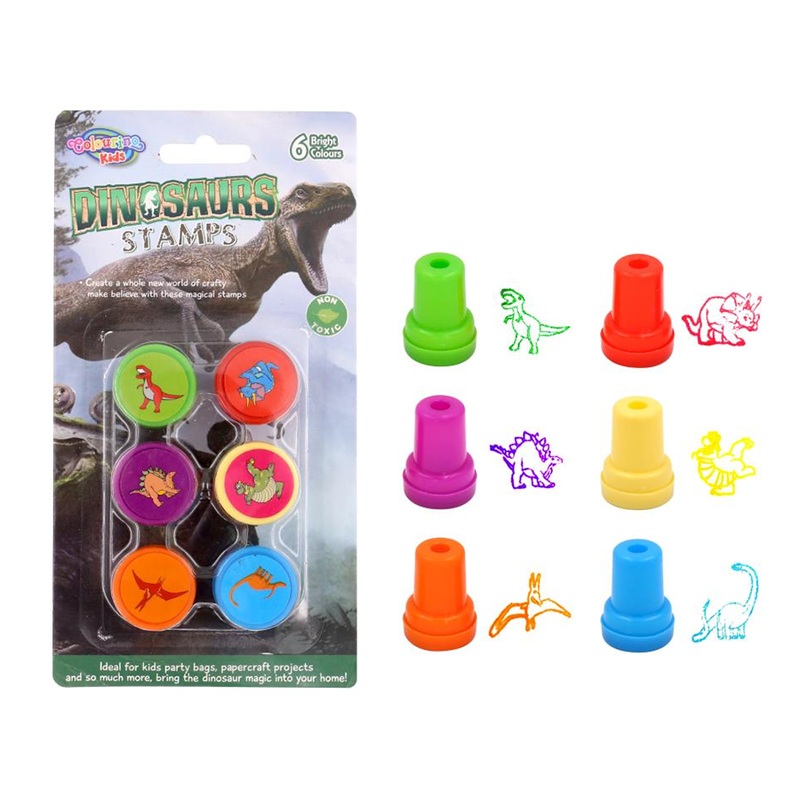 6PK Fun Stamps - Dinosaur Series