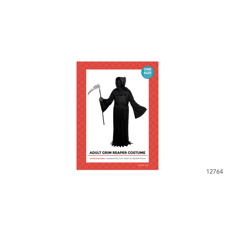 Adult Grim Reaper Costume ONE SIZE