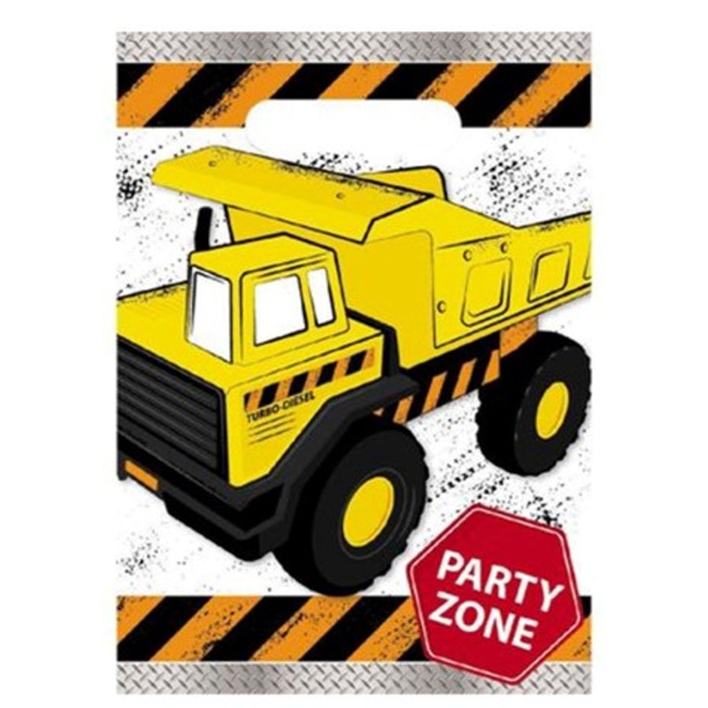 PARTY BAG 8PK CONSTRUCTION