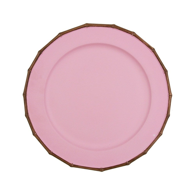 PINK BAMBOO LOOK CHARGER PLATE 33CM