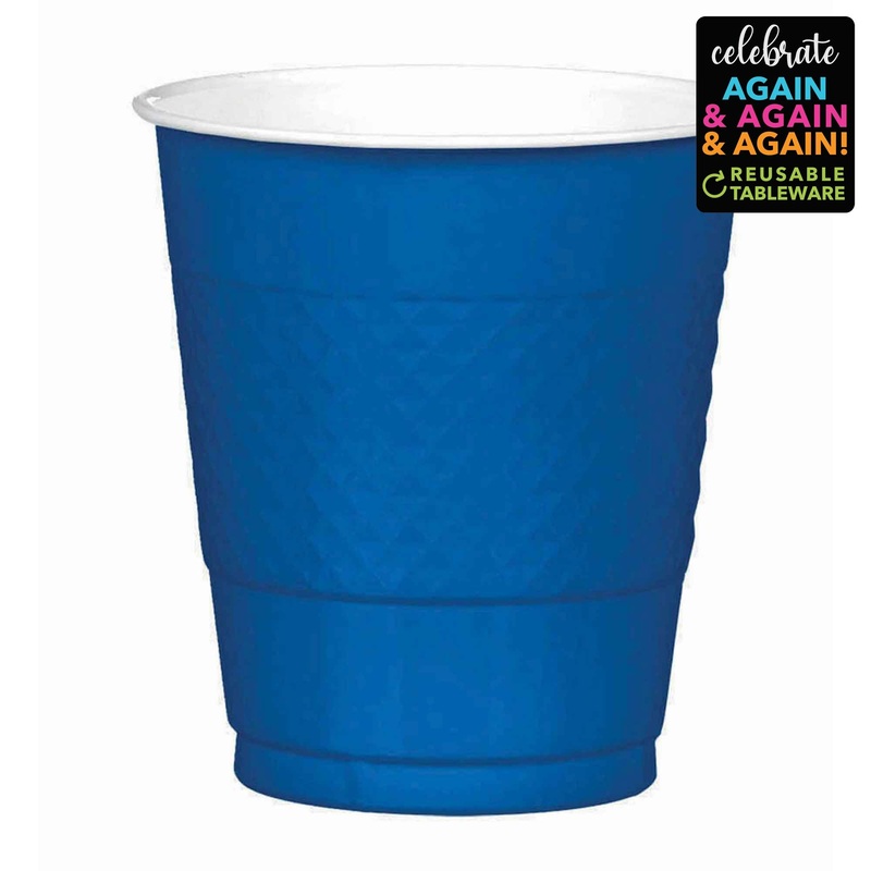 Plas Cup 12oz/355ml PK20 Royal Blue