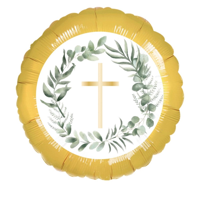 45 cm Gold Holy cross Balloon