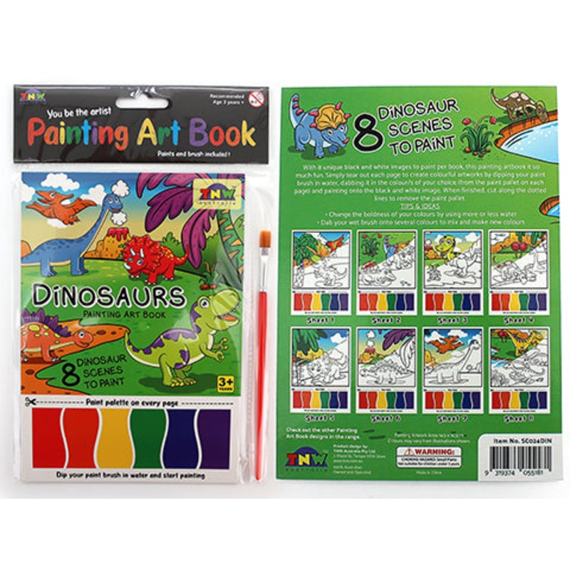 Painting Art Book (8xA5 Sheets/Book) - Dinosaurs