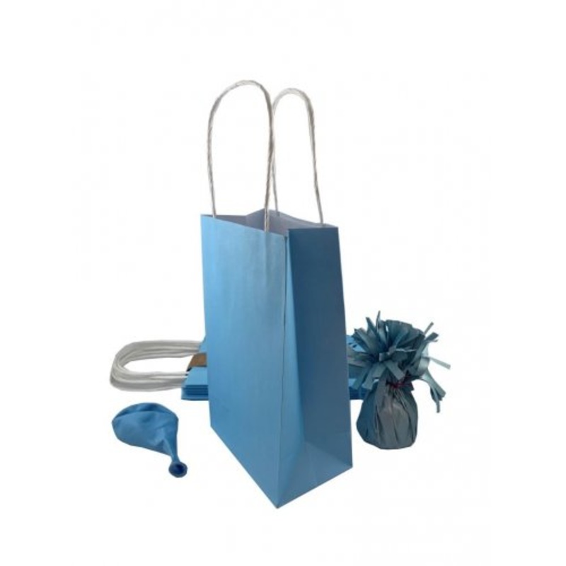 PARTYBAG PAPER PAS LT BLUE PK5