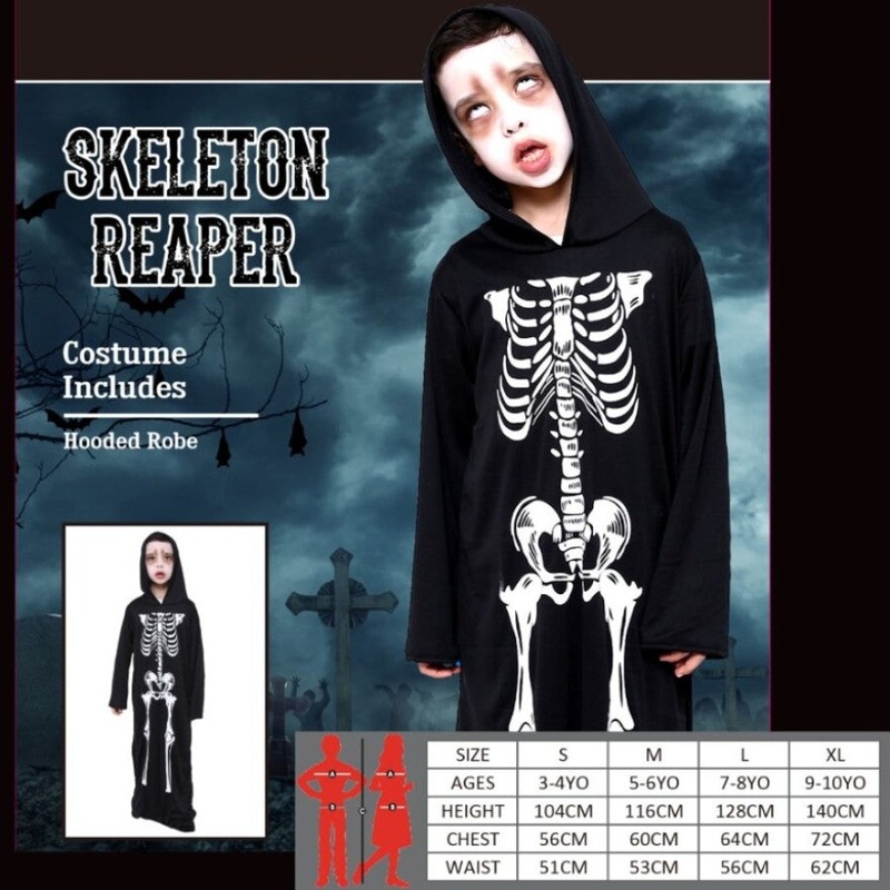 SKELETON COSTUME- SIZE (LRG & X-LRG)