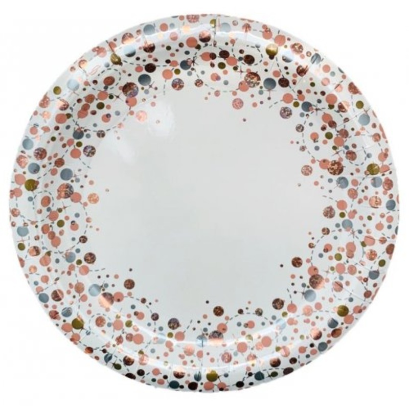 SPARKFIZZ ROSE GOLD 9" PLATE P8