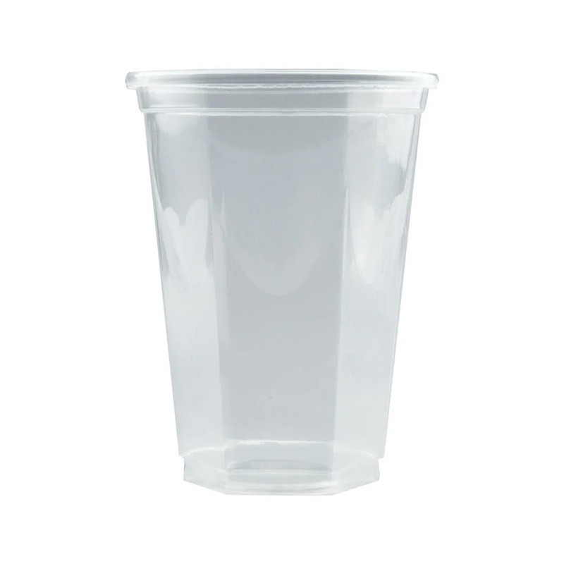 285ml Hexagonal Clear Beer Cup 285ml Pk40