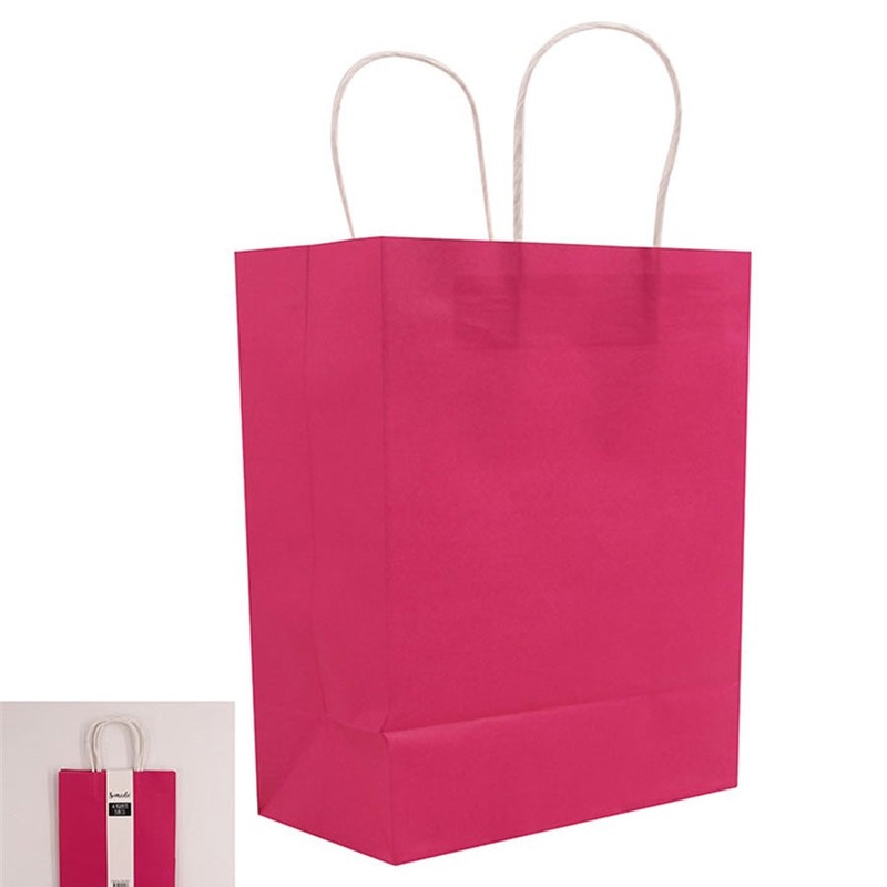 3PK LARGE RED KRAFT BAG-25x33x12cm