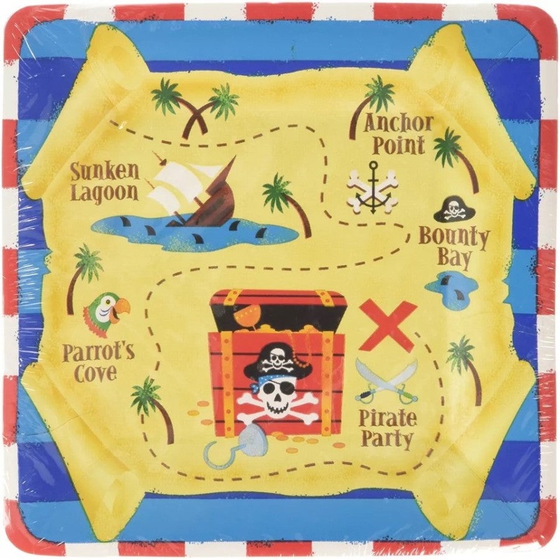 pirate plates 7inch snack