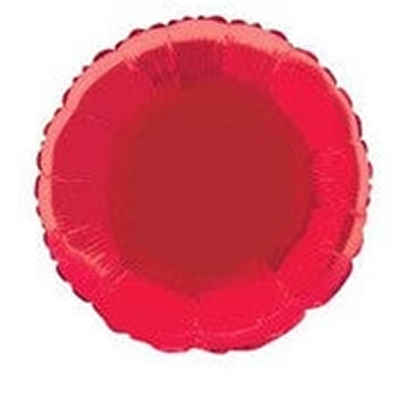 RED ROUND 18" FOIL BLN PKG