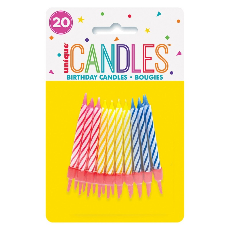 20 Spiral Candles in Hlds