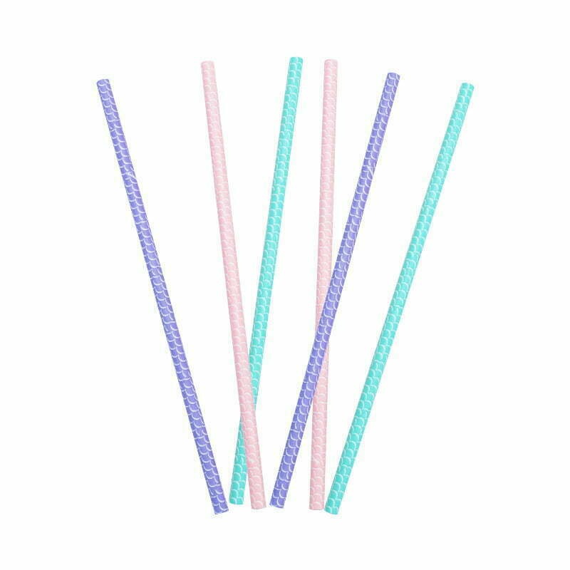 8 Mermaid Paper Straws