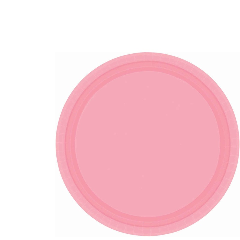 Paper Plates 17cm New Pink Round 20 Pack