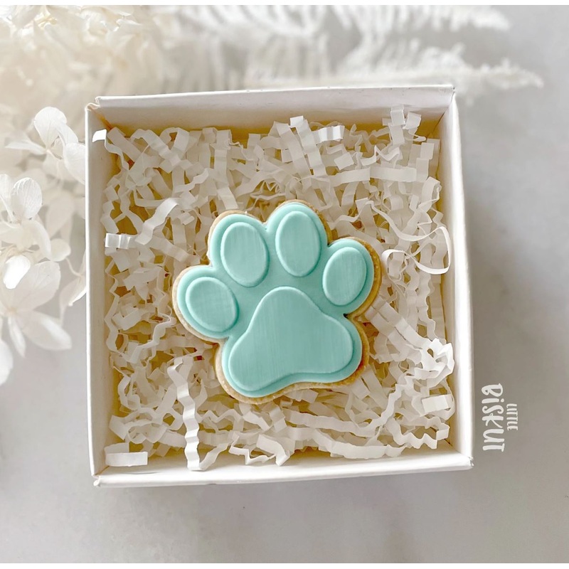 Mini Paw Cookie/Biscuit Cutter and Debosser Set (Little Biskut)