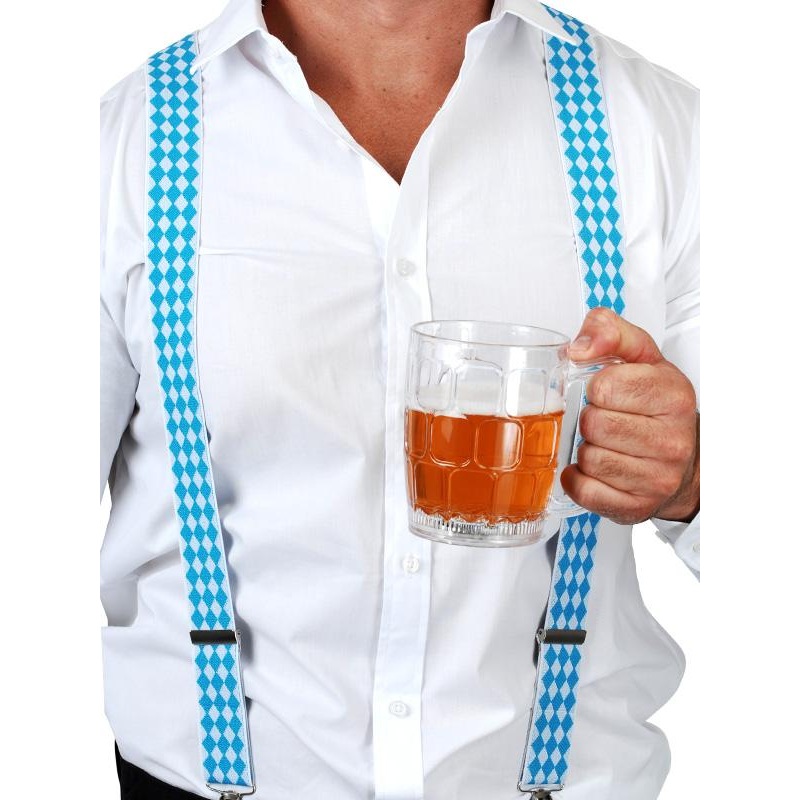 Suspenders/Braces Oktoberfest Blue & White