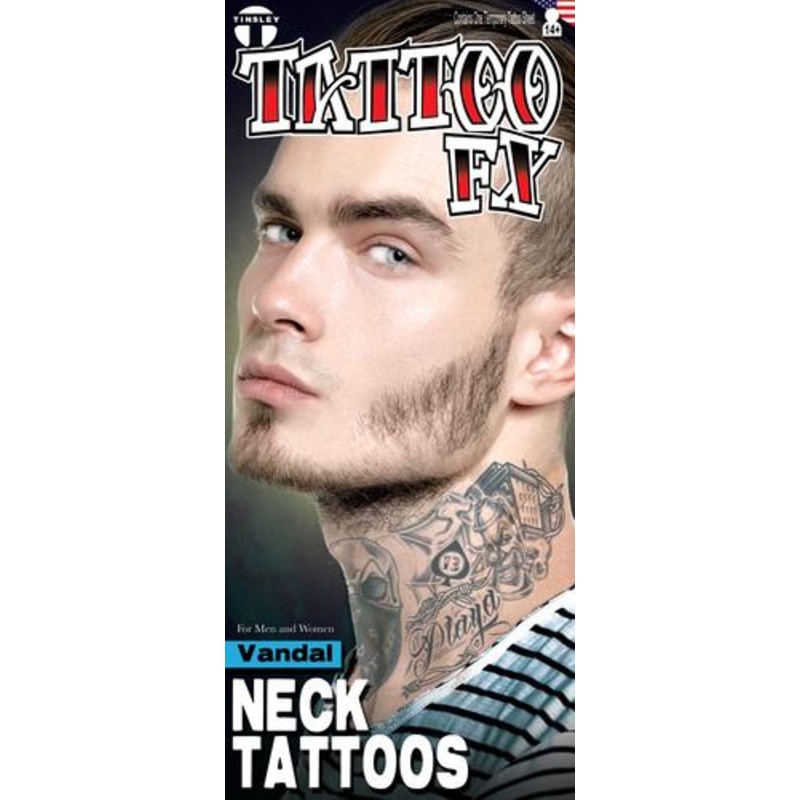 Temporary Neck Tattoo Fx Vandal Punk Tinsley