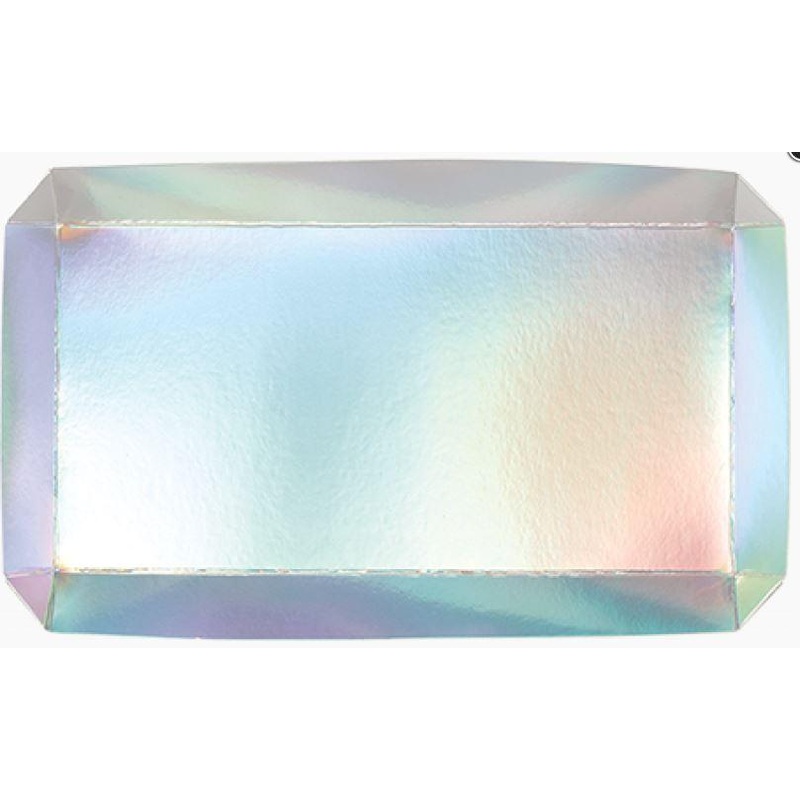 Trays Iridescent Cardboard Pk/2 34cm X 19cm X 4cm