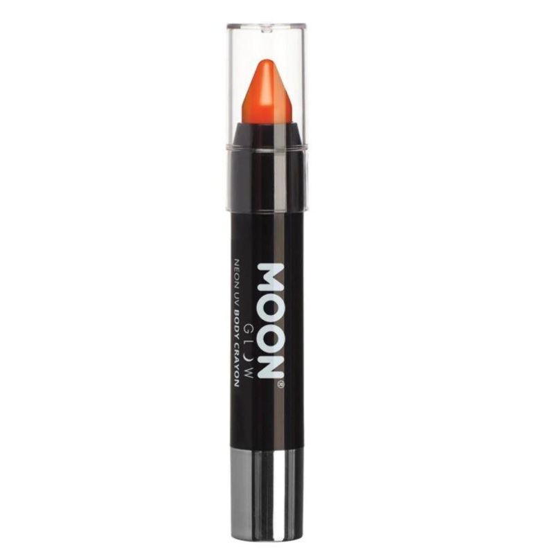 Neon UV Body Crayons Orange Moon Glow Cosmetics