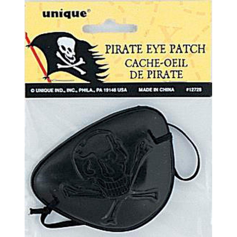 Pirate Eye Patch Black Plastic