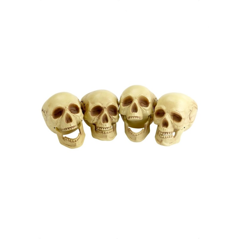 Skull Heads- 4 Piece Set 16cm Tall