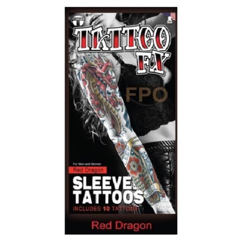 Tattoo Sleeve Red Dragon For One Arm Tinsley Deluxe