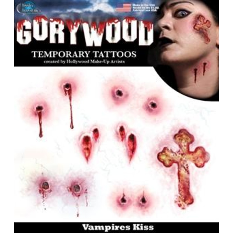 Temporary Tattoos Fx Vampire Kisses/Bites Kit Pk/6 Pieces Tinsley Brand
