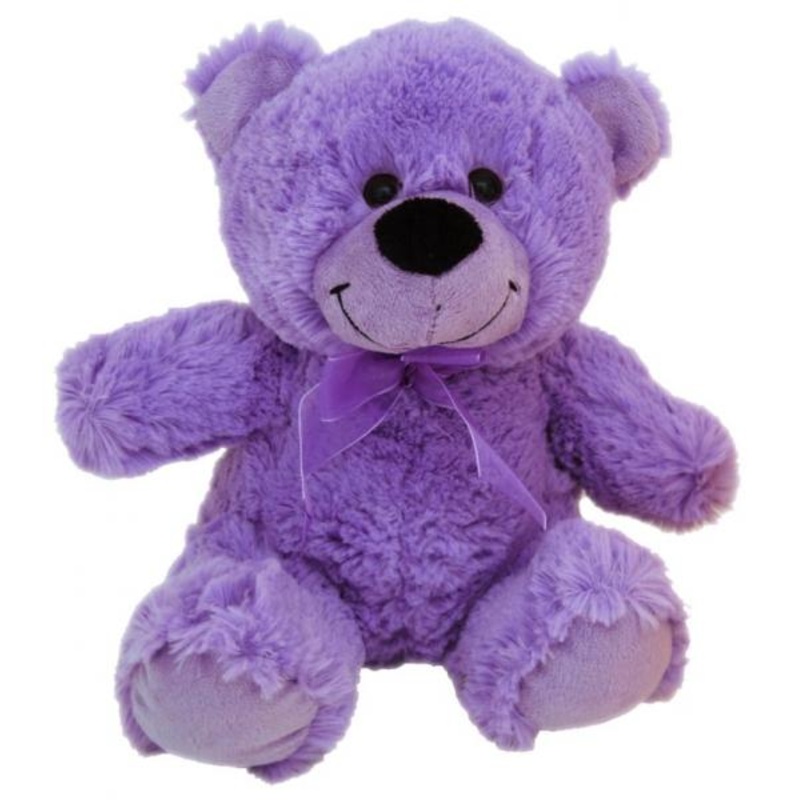 Soft Plush Toy Teddy Bear 23cm Lavender