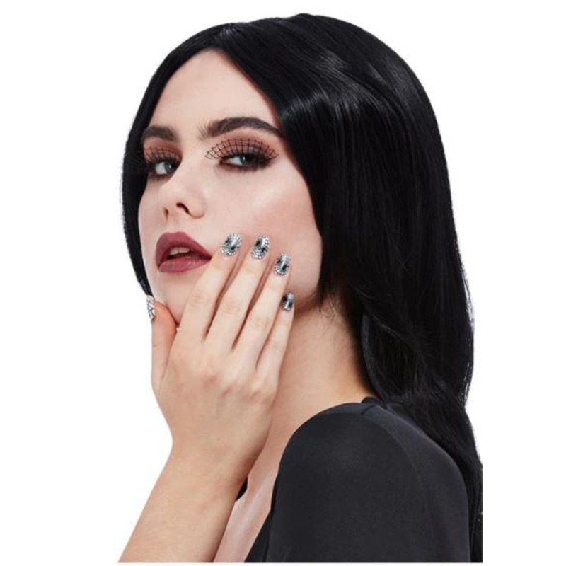 Spiderweb Eyelashes & Nail Set Self Adhesive