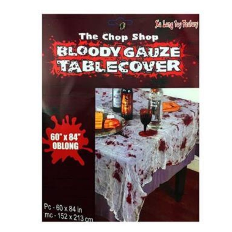 Tablecover Gauze Blood Splatter Halloween/Horror 60 x 84 Inches Long