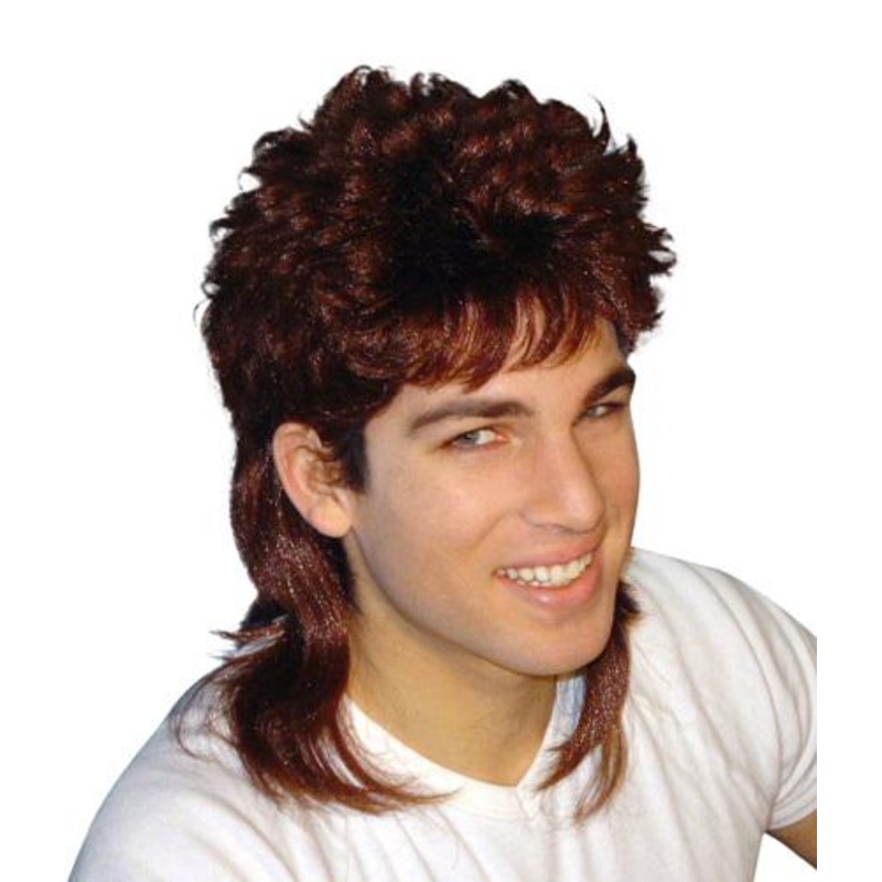 Wig Mullet Mid Brown