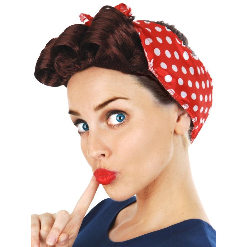 Wig Peggy Plum W/Curls & Scarf - Discontinued Line Last Chance To Buy