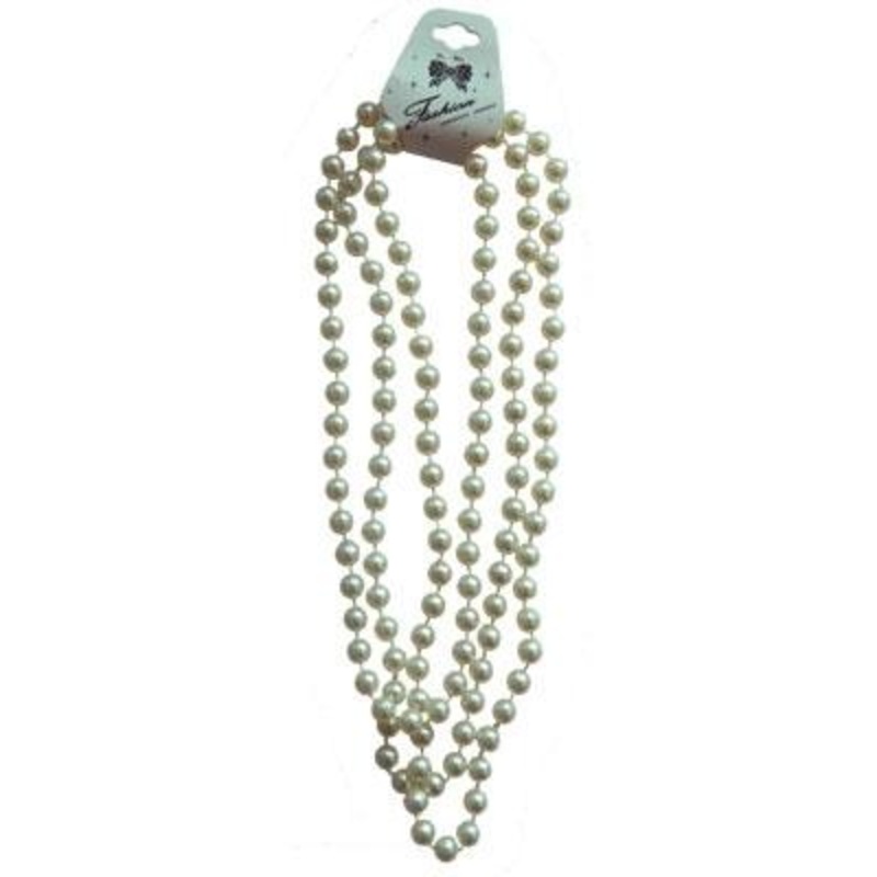Necklace Beads White Pearl Like Princess/Old Woman/Flapper 1920s