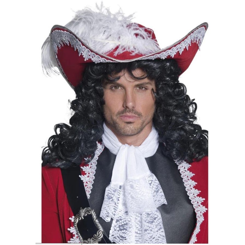 Pirate/Muskateer Hat Authentic Red with White Feather