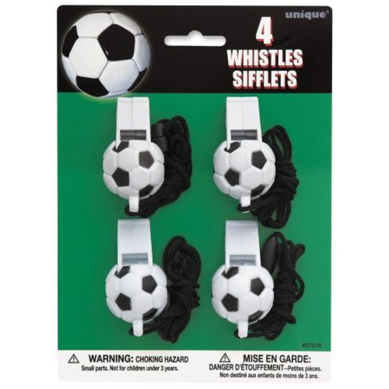 Soccer/Football Whistles Pk/4