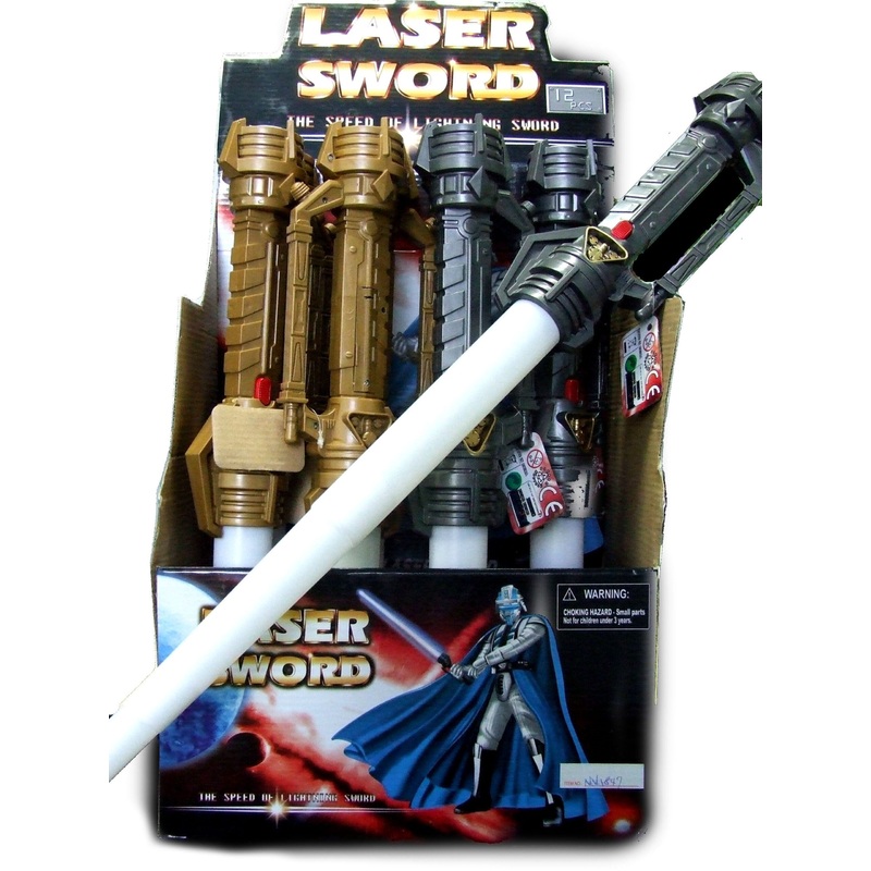 Sword Laser 73cm Lights & Sound Assorted Coloured Handle