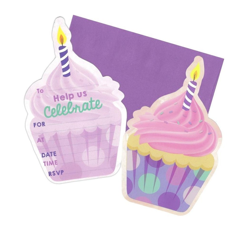 Party Invitation Pk/8 Cupcake