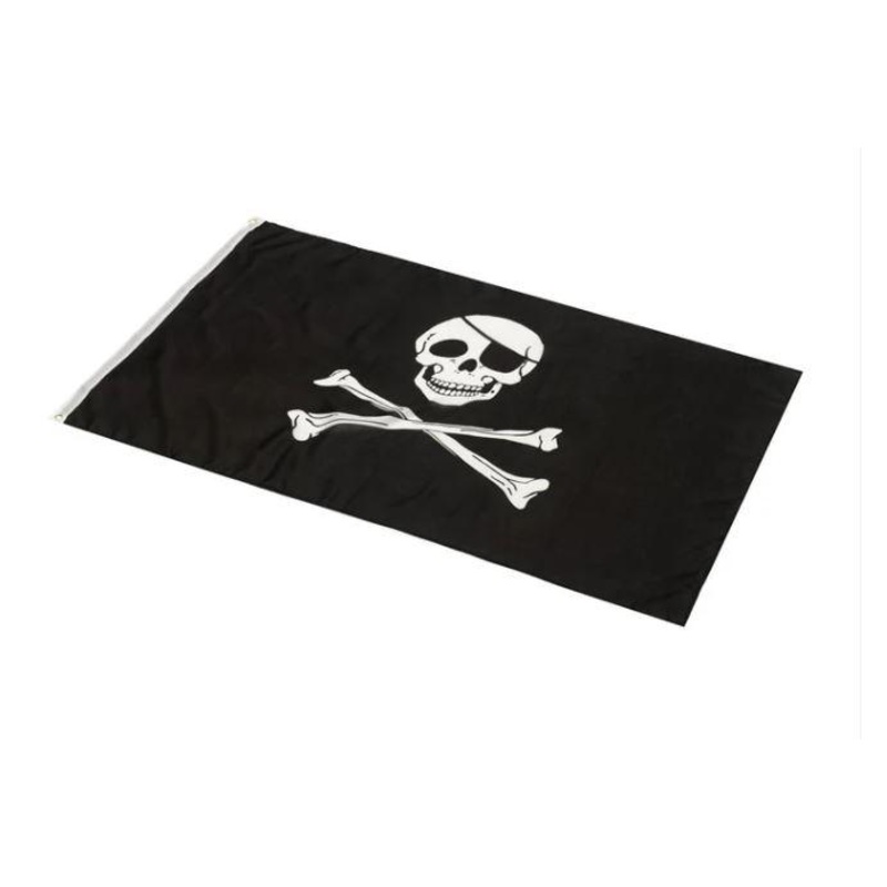 Pirate Flag Black Skull & Crossbones 152x90cm