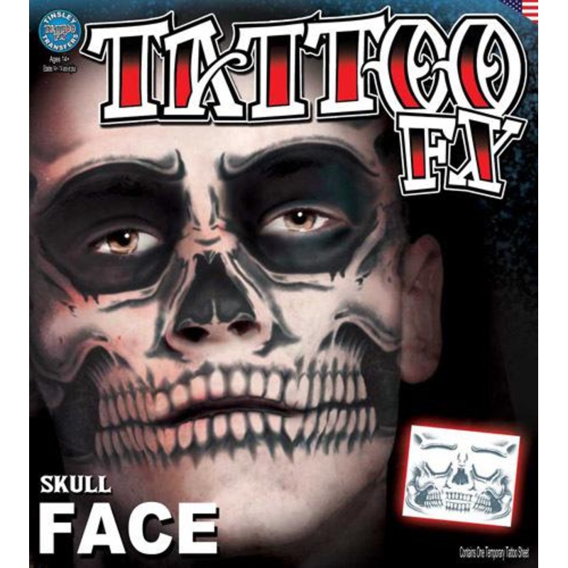 Temporary Tattoo Fx Face Skull Face