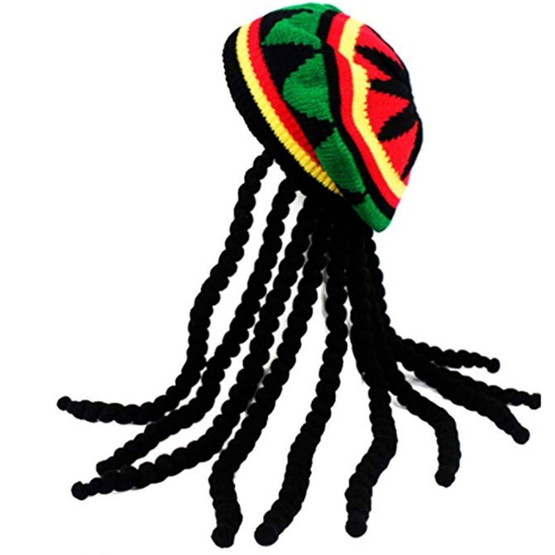 Wig Rasta Beanie With Black Dreadlocks 1960s