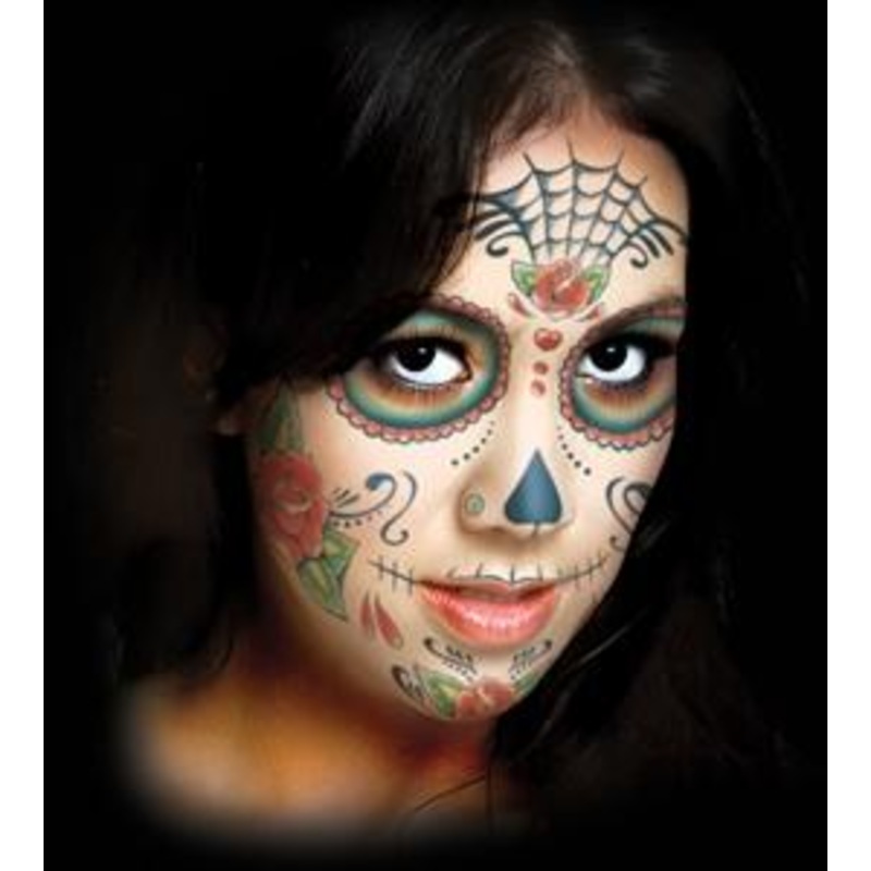 Temporary Tattoo Fx Sugar Skull Face