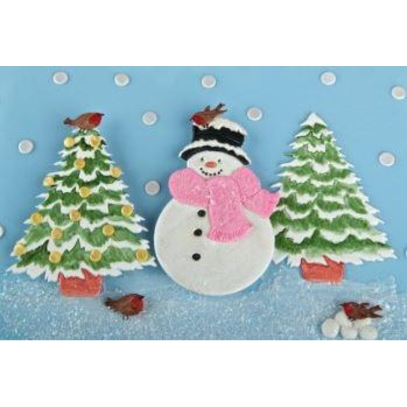 Patchwork Cutter Lge Snowman And Tree  Last Chance buy