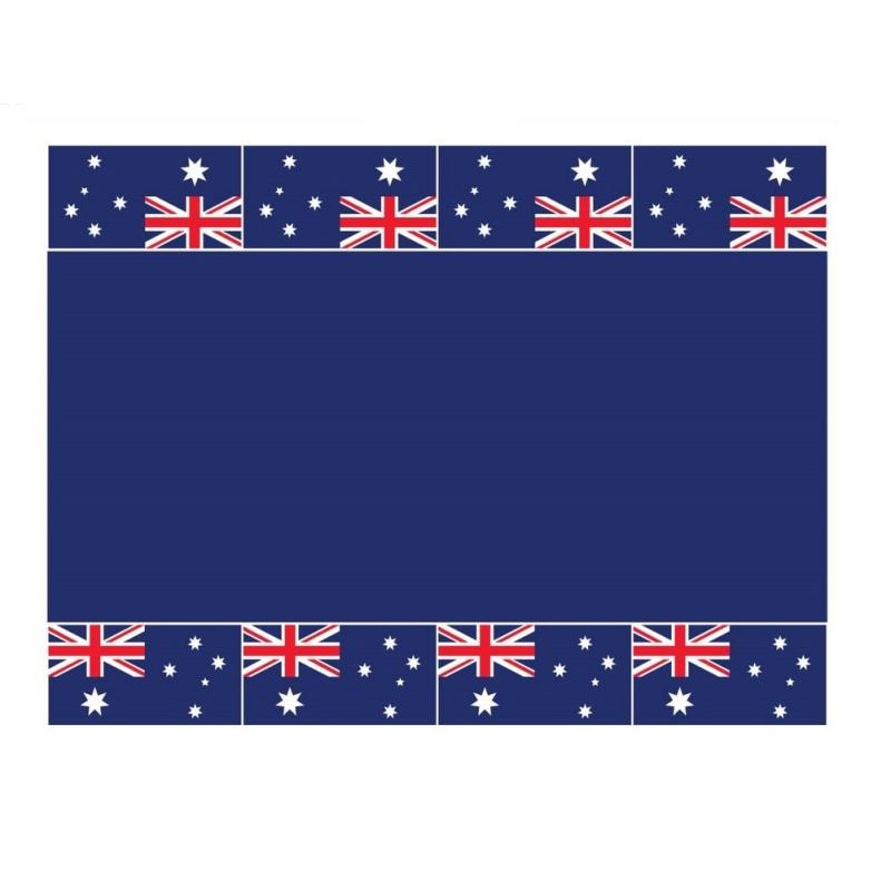 Tablecover Australian Flag Rectangle Plastic 1.8m X 1.3m
