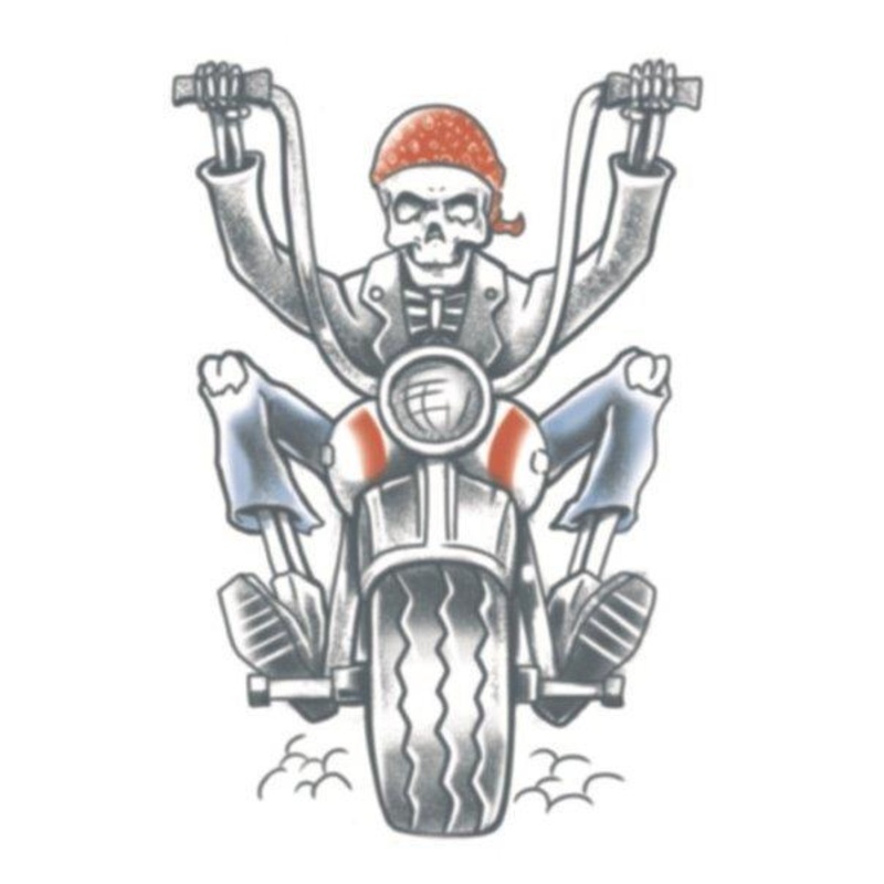 Temporary Tattoo Born To Ride Biker