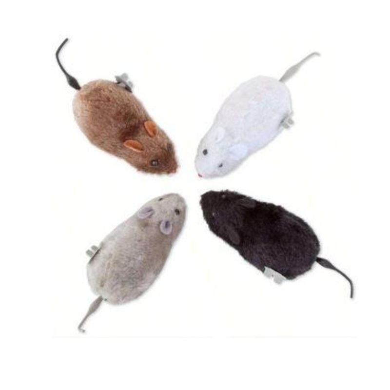 Toy Wind Up Rat Jokes 13.2cm (Assorted Colours Set When Ordered)