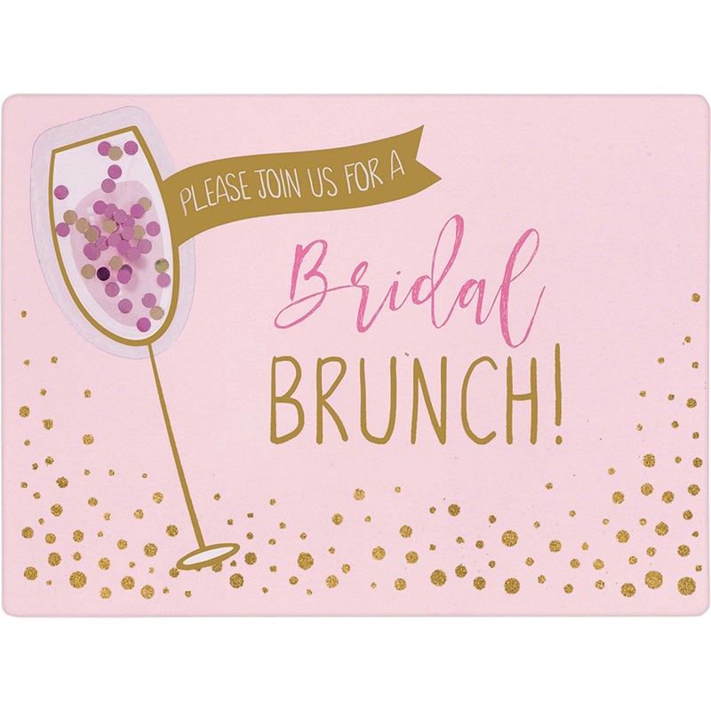 Bridal Shower Brunch Jumbo Deluxe Invitations 6in x 8in - Pack of 8