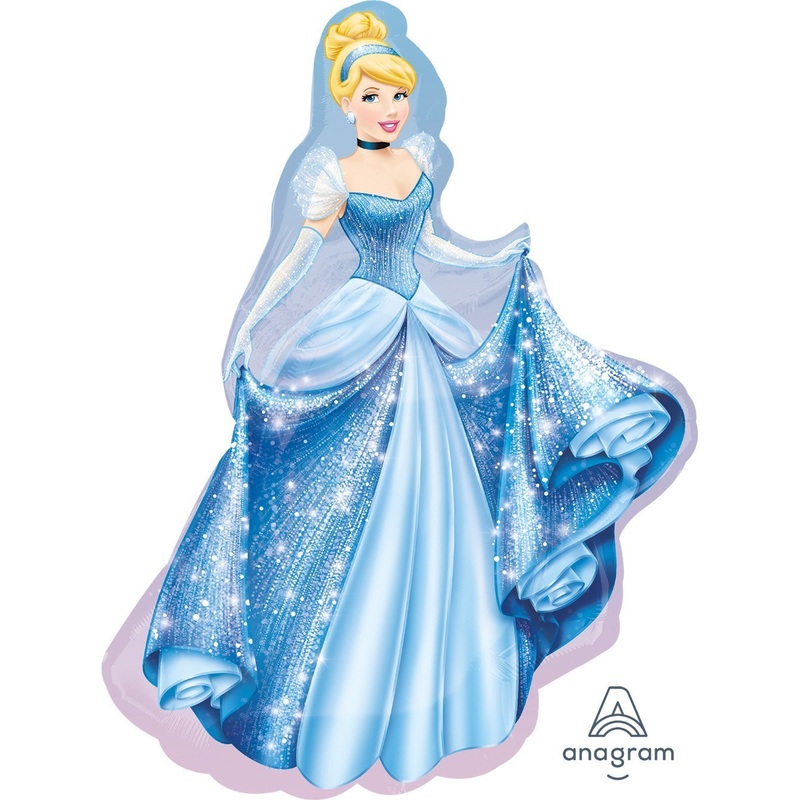 Cinderella Shape Die Cut Foil Balloon 20in x 16in / 51cm x 41cm